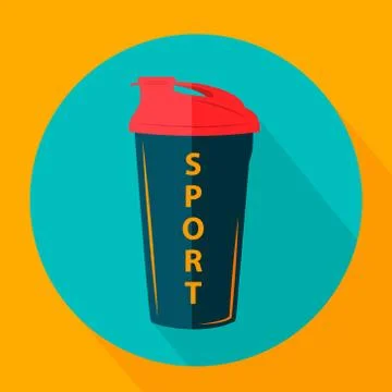 Vector icons in flat design on the theme sport Stock Illustration