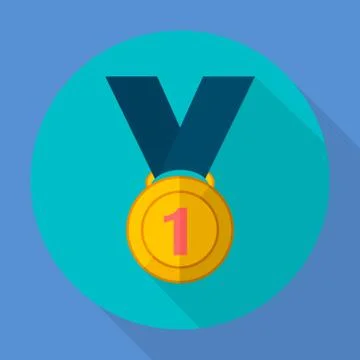 Vector icons in flat design on the theme sport Stock Illustration