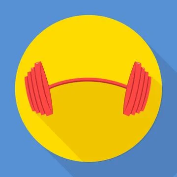 Vector icons in flat design on the theme sport Stock Illustration