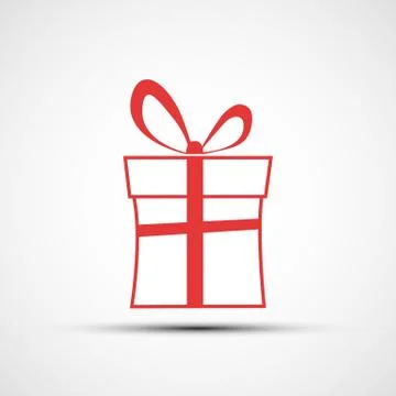 Vector icons with a gift box Stock Illustration