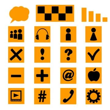 Vector icons Stock Illustration