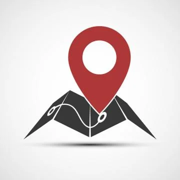 Vector icons map Stock Illustration