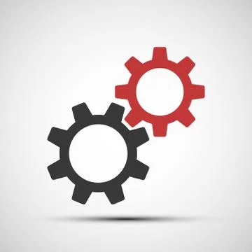 Vector icons of mechanical gears Stock-Illustration