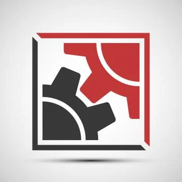 Vector icons of mechanical gears Stock-Illustration