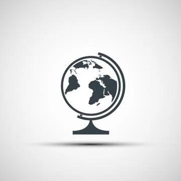 Vector icons of school globe Stock Illustration