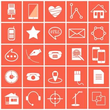 Vector icons science Stock Illustration