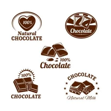 Vector icons set for chocolate desserts 스톡 일러스트