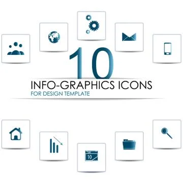 Vector icons set Stock Illustration