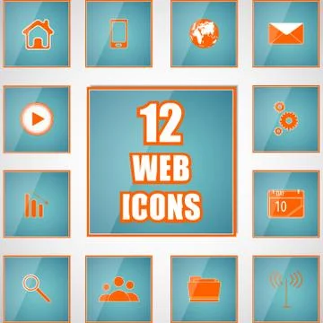 Vector icons set Stock Illustration