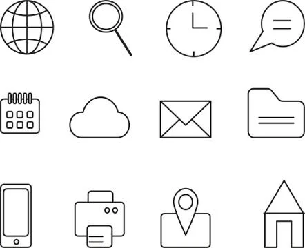 Vector Icons set Stock Illustration
