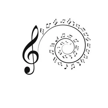 Vector icons set music note Stock Illustration