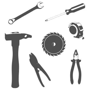 Vector icons of tool sign Stock Illustration