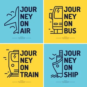 Vector icons transport. Stock Illustration