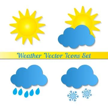 Vector icons weather Stock Illustration