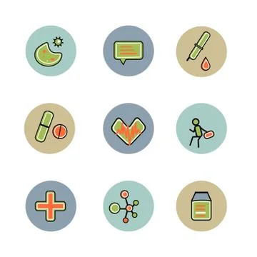 Vector Icons for Web and Mobile Applications. Set 20. Illustrazione stock