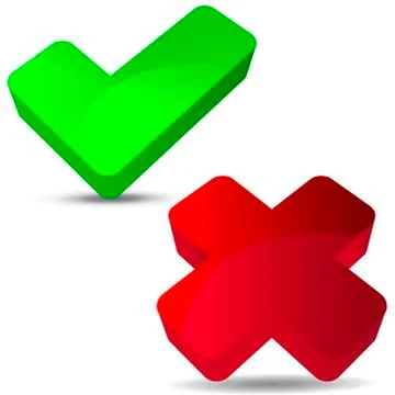 Vector icons yes and no イラスト素材