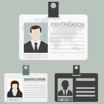 Vector id card set Stock Illustration