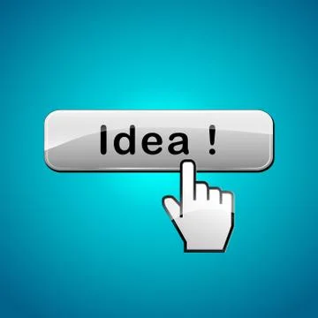 Vector idea button concept Stock Illustration