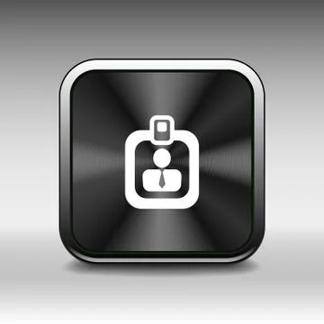 Vector identification card icon  vector profile search Illustrazione stock