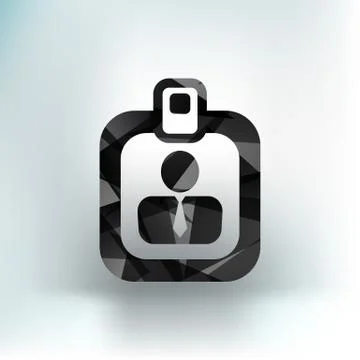Vector identification card icon  vector profile search Illustrazione stock