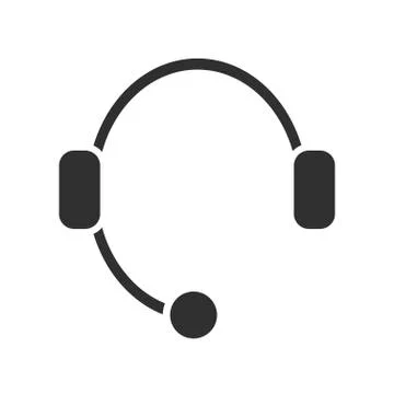 Vector Iion microphone headphones Stock Illustration