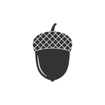 Vector illstration of acorn on white background. Isolated. Stock Illustration