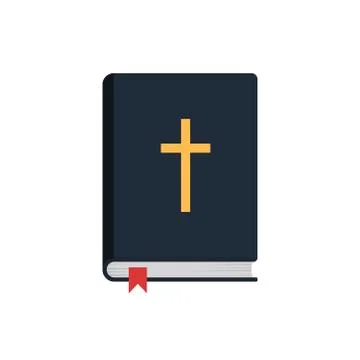 Vector illstration of bible icon. Flat design. Isolated. Stock Illustration