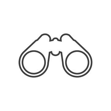 Vector illstration of binoculars icon on white background. Isolated. Stock Illustration