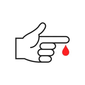 Vector illstration of blood test icon on white background. Isolated. Stock Illustration
