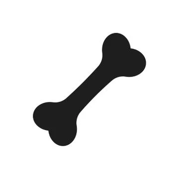 Vector illstration of bone icon. Flat design. Isolated. 스톡 일러스트