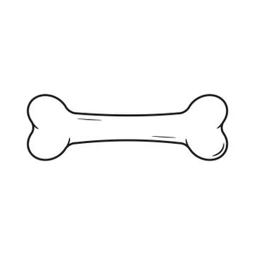 Vector illstration of bone icon. Flat design. Isolated. Stock Illustration