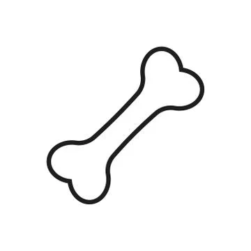 Vector illstration of bone on white background. Isolated. Stock Illustration