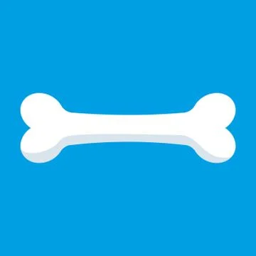 Vector illstration of bone on white background. Isolated. Illustrazione stock