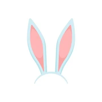 Vector illstration of bunny ears on white background. Isolated. Stock Illustration