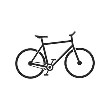 Vector illstration of bycicle icon. Flat design. Isolated. Stock Illustration