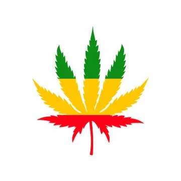 Vector illstration of cannabis leaf icon. Flat design. Isolated. Stock-Illustration
