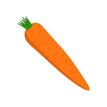 Vector illstration of carrot icon. Flat design. Isolated. 스톡 일러스트