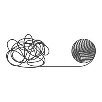 Vector illstration of chaos concept on white background. Isolated. Stock-Illustration