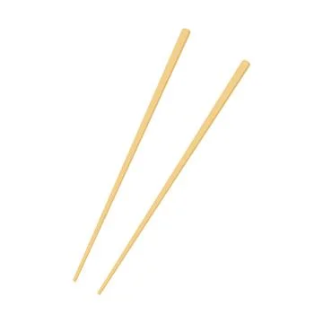 Vector illstration of chpsticks on white background. Isolated. Stock Illustration