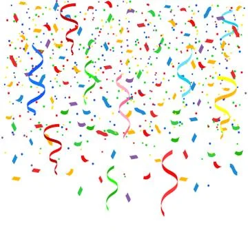 Vector illstration of confetti on white background. Isolated. Stock Illustration
