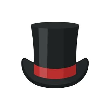 Vector illstration of cylinder hat on white background. Isolated. Stock Illustration