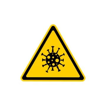Vector illstration of danger virus on white background. Isolated. 스톡 일러스트
