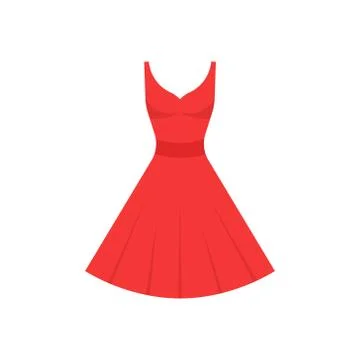 Vector illstration of dress icon. Flat design. Isolated. Stock-Illustration