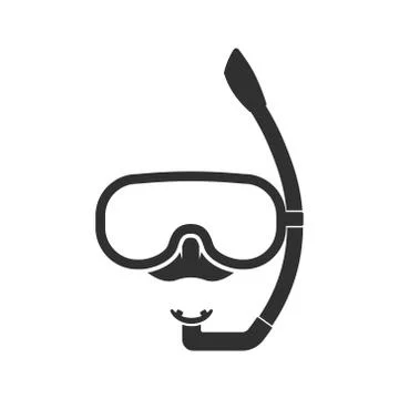 Vector illstration of dyving mask on white background. Isolated. Stock Illustration