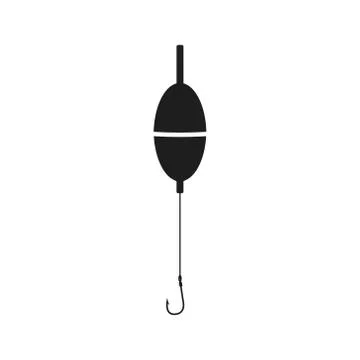 Vector illstration of fishing hook icon. Flat design. Isolated. Stock Illustration