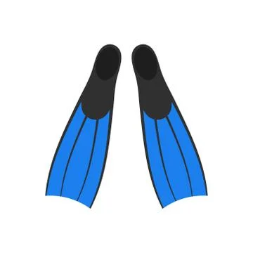 Vector illstration of flippers on white background. Isolated. Stock Illustration