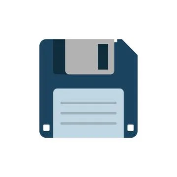 Vector illstration of flppy disk on white background. Isolated. Stock Illustration