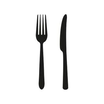 Vector illstration of fork knife icon. Flat design. Isolated. Stock-Illustration
