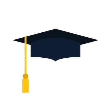 Vector illstration of graduation cap on white background. Isolated. Stock Illustration