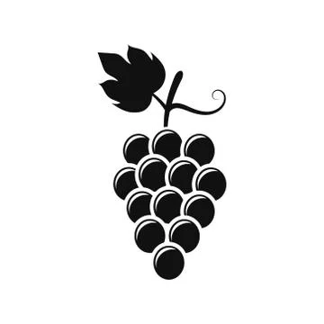 Vector illstration of grape icon. Flat design. Isolated. Stock Illustration